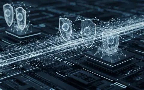 Концептуальне зображення взаємодії автономних AI-агентів з архітектурою кібербезпеки
