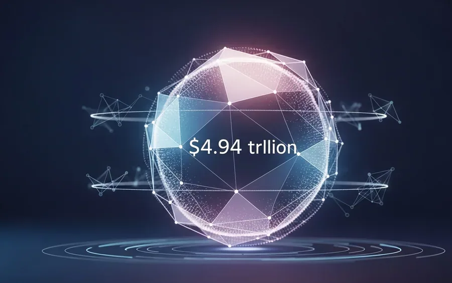 Концептуальна ілюстрація, що символізує ринкову капіталізацію Apple та її стратегічний підхід до інвестицій у ШІ.