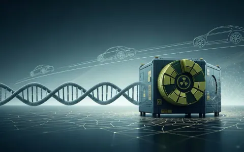 Концептуальна ілюстрація, що символізує стратегічні інвестиції у проривні технології, поєднуючи елементи генного редагування, ядерної енергетики та автономного водіння.