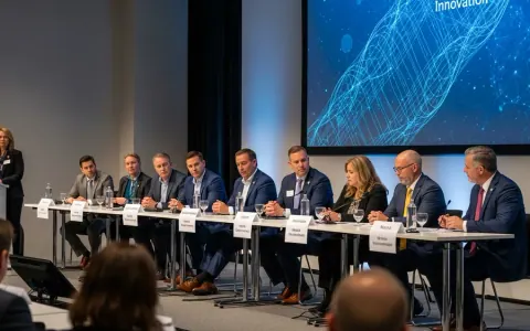 Панельна дискусія на форумі Catalyst NEA 2026 з учасниками, що обговорюють економічний розвиток та технології