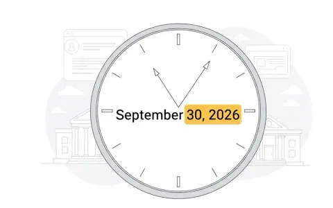 Концептуальна ілюстрація календаря з виділеною датою 30 вересня 2026 року, що символізує подовження терміну подачі заявок