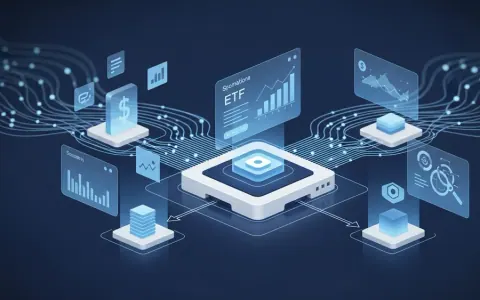 Концептуальна ілюстрація автоматизації та масштабованості операцій з ETF через цифрову платформу.