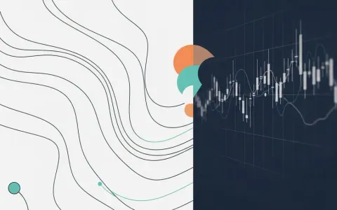 Концептуальна ілюстрація, що поєднує елементи цифрового дизайну та фінансового ринку