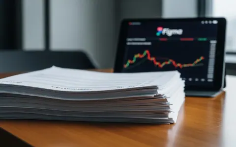 Фінансові документи SEC Form 13F на столі в офісі, на задньому плані екран з біржовими даними Figma
