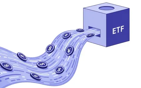 Концептуальна ілюстрація, що символізує відтік коштів з Ethereum ETF, зокрема від BlackRock.