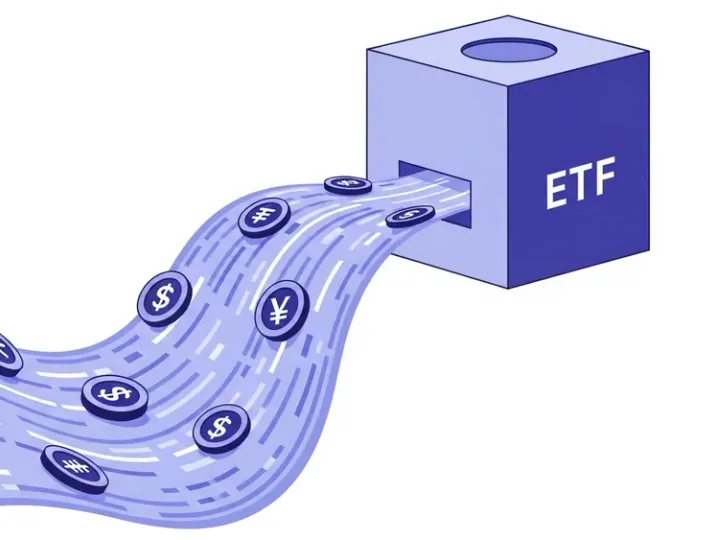 Концептуальна ілюстрація, що символізує відтік коштів з Ethereum ETF, зокрема від BlackRock.