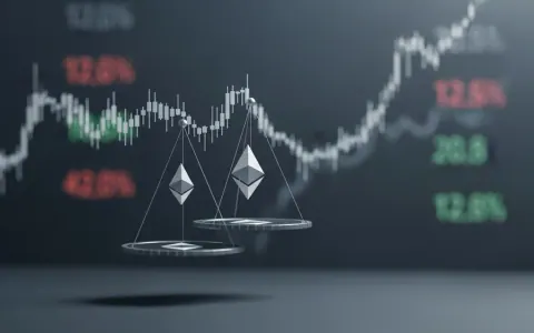 Концептуальне зображення ринкової невизначеності та очікування щодо Ethereum