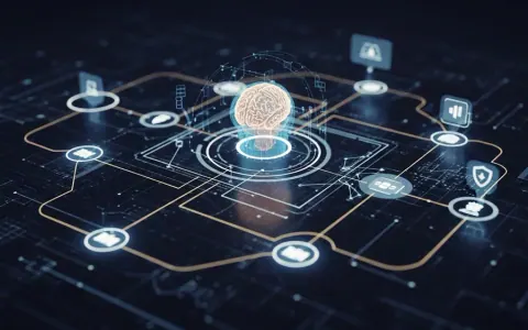 Концептуальна ілюстрація інтелектуальної агентної системи безпеки, що автоматизує розслідування та реагування на інциденти