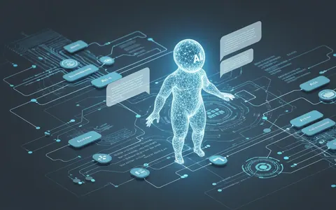 Візуалізація агентного штучного інтелекту Genie Code, який взаємодіє зі складними конвеєрами даних, перетворюючи природну мову на автоматизовані процеси інженерії даних.