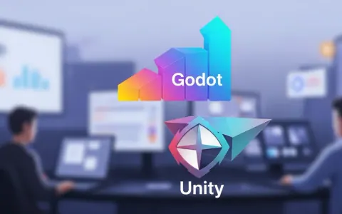 Концептуальна ілюстрація зростання популярності Godot над Unity.