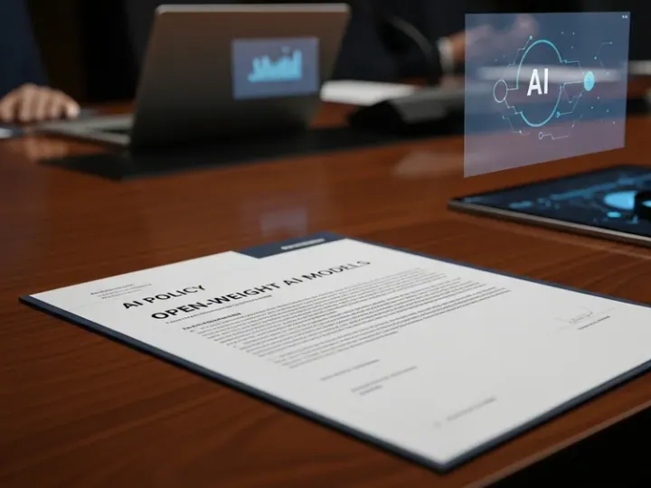 Офіційний документ про політику відкритих AI-моделей на конференційному столі