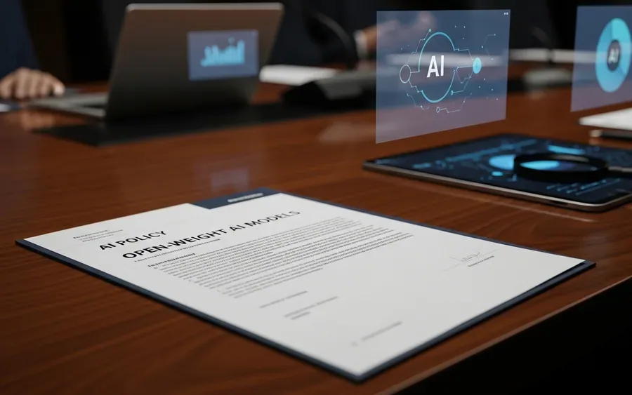 Офіційний документ про політику відкритих AI-моделей на конференційному столі
