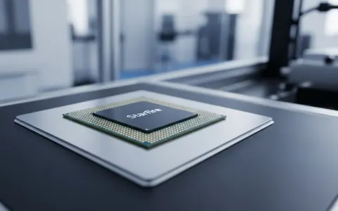 Високодетальна фотографія процесора Intel Starfire у чистій лабораторії