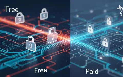 Концептуальна ілюстрація, що порівнює безкоштовні та платні цифрові функції