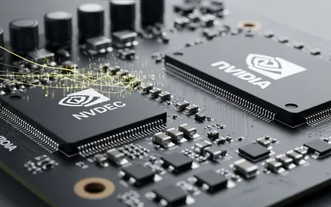 Детальний знімок плати графічного процесора NVIDIA, що демонструє блок NVDEC.