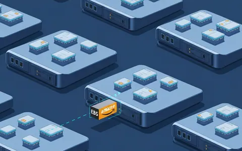 Ілюстрація кластера Kubernetes з кількома вузлами. На кожному вузлі розташовані Pod-и, які спільно використовують дані з локального тому Amazon EBS, приєднаного до цього вузла. Зображено, як дані ізольовані між різними вузлами.