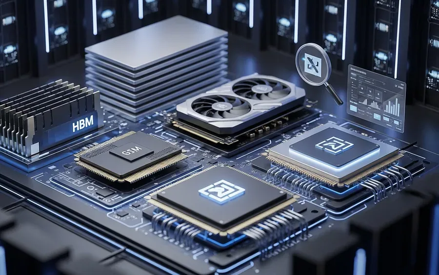 Компоненти AI-інфраструктури: пам'ять HBM, GPU та кастомні чипи у дата-центрі