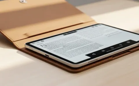 Портативний планшет reMarkable Paper Pro Move у шкіряному чохлі на мінімалістичному столі