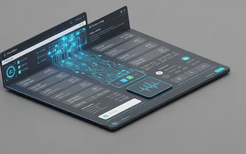 Футуристичний інтерфейс медичного кодування з елементами штучного інтелекту, що відображає буквено-цифрові коди та медичні дані пацієнтів.