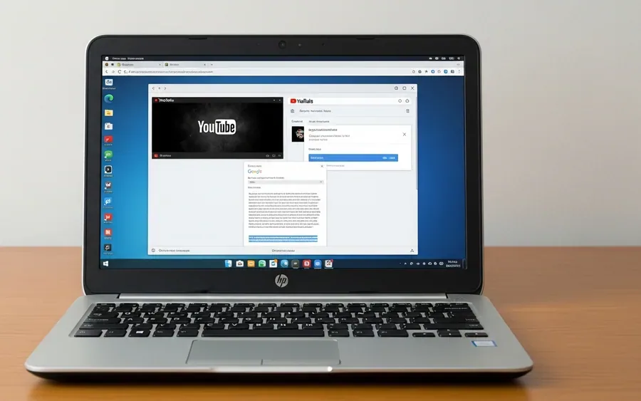 Ноутбук HP Pavilion m6 2012 року з відкритим робочим столом Bodhi Linux та кількома вкладками браузера
