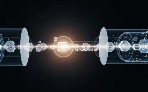 Концептуальна ілюстрація потоку медичних даних, що трансформуються та очищуються під відповідальним управлінням.
