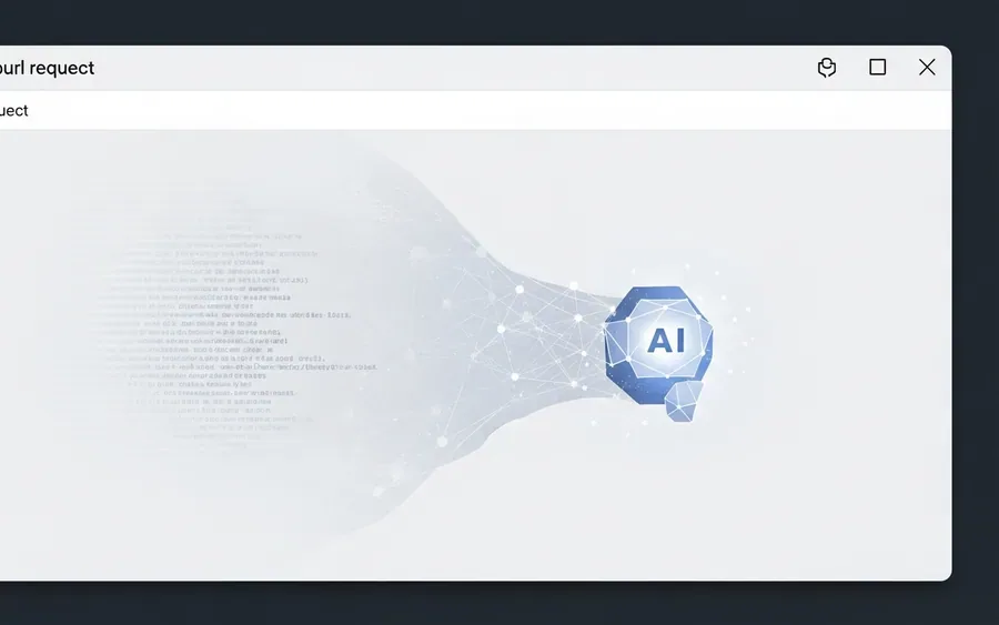 Концептуальна ілюстрація, що показує прихований HTML-коментар у цифровому інтерфейсі, який невидимо впливає на абстрактний ШІ-агент.