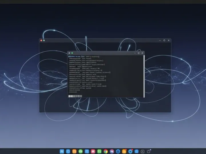 Концептуальна ілюстрація налаштування Linux-десктопу за допомогою ШІ